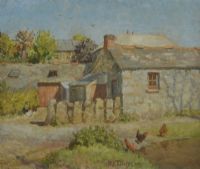 FREE RANGE CHICKENS by Mary Ann Duncan at Ross's Online Art Auctions