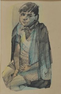 GYPSY BOY by George Campbell RHA RUA at Ross's Online Art Auctions