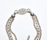 SILVER TRIPLE ROW ALBERTINE CHAIN WITH TASSEL FOB & T-BAR at Ross's Online Art Auctions