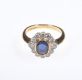 18 CT GOLD SAPPHIRE & DIAMOND CLUSTER RING at Ross's Online Art Auctions