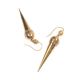 PAIR OF 15 CT GOLD DROP EARRINGS WITH GREEK KEY PATTERN at Ross's Online Art Auctions