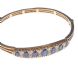 9 CT GOLD SAPPHIRE & DIAMOND CLUSTER BANGLE at Ross's Online Art Auctions