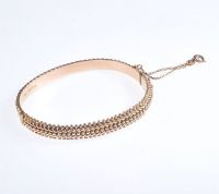 9 CT GOLD VICTORIAN BEADWORK BANGLE (1897) at Ross's Online Art Auctions