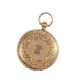 18 CT GOLD ENGRAVED FOB WATCH WITH GOLD DIAL & ROMAN NUMERALS at Ross's Online Art Auctions