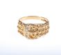 9 CT GOLD BEADWORK BUCKLE RING at Ross's Online Art Auctions