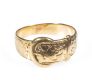 9 CT GOLD ENGRAVED BUCKLE RING at Ross's Online Art Auctions