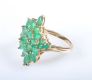 9 CT GOLD EMERALD CLUSTER RING at Ross's Online Art Auctions