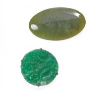 TWO JADE BROOCHES at Ross's Online Art Auctions