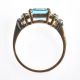9 CT GOLD BLUE TOPAZ & DIAMOND RING at Ross's Online Art Auctions