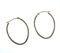 PAIR OF 9 CT GOLD HOOPS at Ross's Online Art Auctions