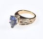 14 CT WHITE GOLD TANZANITE & DIAMOND RING at Ross's Online Art Auctions