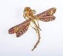 SILVER GILT RUBY & DIAMOND DRAGONFLY BROOCH at Ross's Online Art Auctions