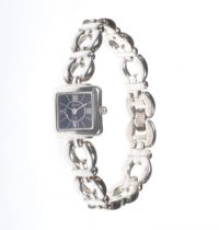 LADY'S SILVER ACCURIST WRIST WATCH WITH SQUARE DIAL at Ross's Online Art Auctions
