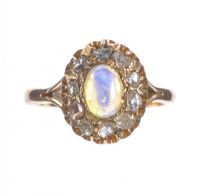 9 CT OPAL & DIAMOND RING at Ross's Online Art Auctions