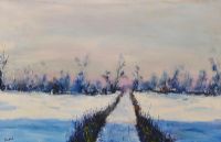PATH THROUGH THE SNOW by Liam Blake at Ross's Online Art Auctions
