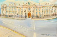 TRINITY COLLEGE, DUBLIN by Frances Moran at Ross's Online Art Auctions