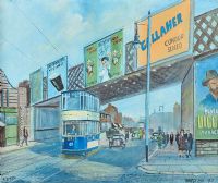 BRIDGE END, 1951 by John Whyte at Ross's Online Art Auctions
