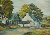 COUNTRY COTTAGE, DONEGAL by Robert T.  Cochrane at Ross's Online Art Auctions
