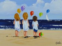 BEACH GAMES by Michelle Carlin at Ross's Online Art Auctions