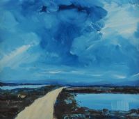 ROAD BY THE BLUE LAKE by Liam Blake at Ross's Online Art Auctions
