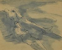ON THE BEACH by George Campbell RHA RUA at Ross's Online Art Auctions