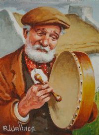 IRISH MUSICIAN by Roy Wallace at Ross's Online Art Auctions