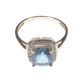 9 CT GOLD TOPAZ & DIAMOND RING at Ross's Online Art Auctions