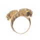 18 CT GOLD DOUBLE DRAGON HEAD TWIST RING at Ross's Online Art Auctions