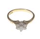 18 CT GOLD DIAMOND FLOWER SHAPED CLUSTER RING at Ross's Online Art Auctions