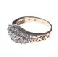 9 CT GOLD DIAMOND CLUSTER RING WITH PIERCED BAND at Ross's Online Art Auctions