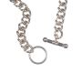HEAVY SILVER CURBLINK SECTIONAL ALBERT CHAIN at Ross's Online Art Auctions
