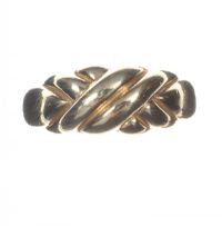 9 CT GOLD FAUX PUZZLE RING at Ross's Online Art Auctions