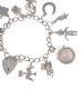SILVER CURBLINK CHARM BRACELET WITH HEART SHAPED PADLOCK CATCH at Ross's Online Art Auctions