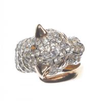 SILVER GILT PANTHER RING at Ross's Online Art Auctions