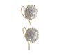 9 CT GOLD CUBIC ZIRCONIA FLOWER DROP EARRINGS at Ross's Online Art Auctions