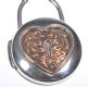 CLOGAU GOLD SILVER, 9 CT ROSE GOLD & CUBIC ZIRCONIA PADLOCK LOCKET at Ross's Online Art Auctions
