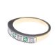 18 CT GOLD EMERALD & DIAMOND BAND at Ross's Online Art Auctions