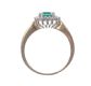 18 CT GOLD GREEN STONE & DIAMOND RING at Ross's Online Art Auctions