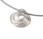 STEENSONS SILVER SCULPTURAL PENDANT ON A FLEXIBLE SPIRAL NECKLACE WITH MATCHING EARRINGS at Ross's Online Art Auctions