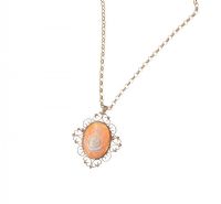 ROSE CAMEO PENDANT/BROOCH IN A 9 CT GOLD MOUNT ON A 9 CT GOLD BELCHER CHAIN at Ross's Online Art Auctions