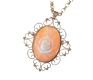ROSE CAMEO PENDANT/BROOCH IN A 9 CT GOLD MOUNT ON A 9 CT GOLD BELCHER CHAIN at Ross's Online Art Auctions