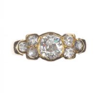 ANTIQUE 18 CT GOLD DIAMOND RING at Ross's Online Art Auctions