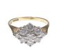 18 CT GOLD DIAMOND CLUSTER RING at Ross's Online Art Auctions