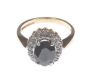 9 CT GOLD SAPPHIRE & DIAMOND CLUSTER RING at Ross's Online Art Auctions