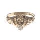 9 CT GOLD LION HEAD & CUBIC ZIRCONIA RING at Ross's Online Art Auctions