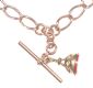 9 CT ROSE GOLD ALBERT CHAIN WITH T BAR & FOB at Ross's Online Art Auctions