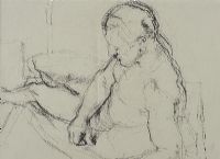 RECLINING MALE STUDY by Tom Carr HRHA HRUA at Ross's Online Art Auctions