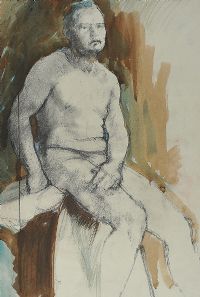 STUDY OF A SEATED MALE by Tom Carr HRHA HRUA at Ross's Online Art Auctions