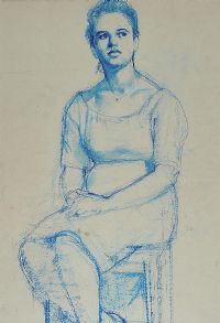 SEATED GIRL by Tom Carr HRHA HRUA at Ross's Online Art Auctions