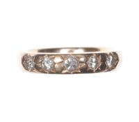 9 CT GOLD FIVE STONE DIAMOND BAND at Ross's Online Art Auctions